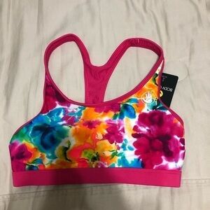 Body Glove size small equalizer sports bra/crossover bikini top Volcano